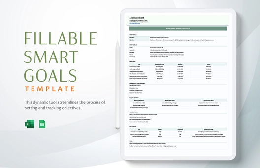 Fillable Smart Goals Template