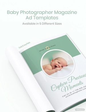 Baby Photographer Magazine Ads Template
