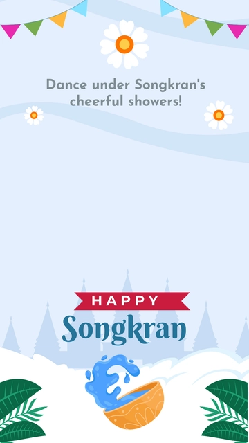 Free Songkran Snapchat Geofilter Template to Edit Online