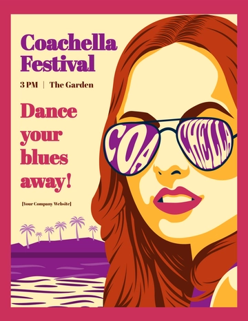 Free Coachella Festival Flyer Template to Edit Online