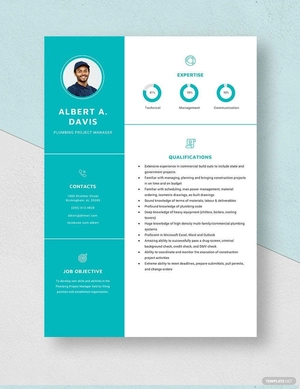 Plumbing Project Manager Resume
