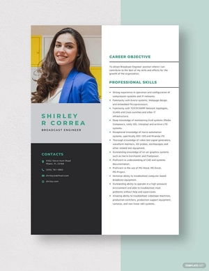 Broadcast Engineer Resume