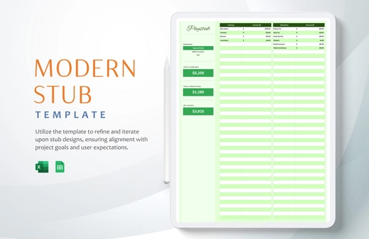 Modern Stub Template