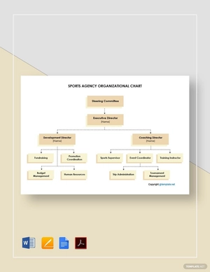 Sports Agency Organizational Chart Template