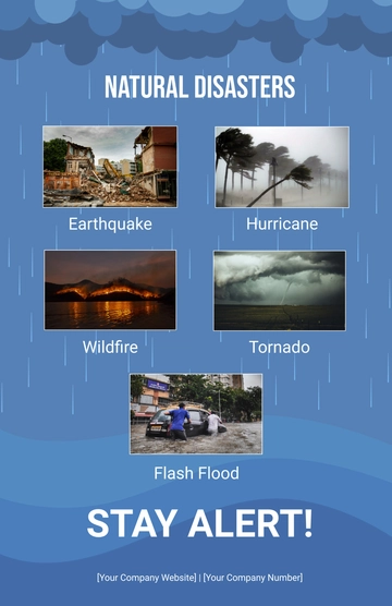 Free Natural Disaster Poster Template to Edit Online