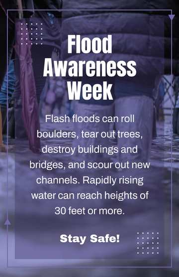 Free Flood Awareness Week Poster Template to Edit Online