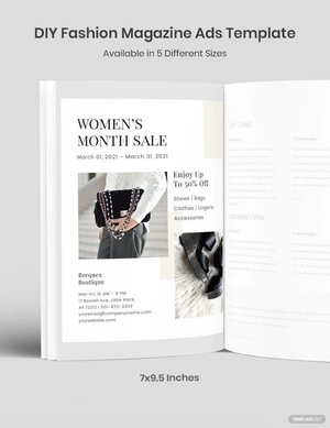 DIY Fashion Magazine Ads Template