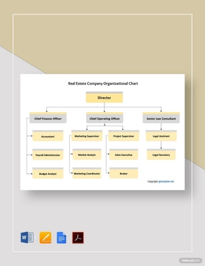 Real Estate Company Organizational Chart Template