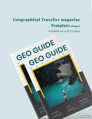 Geographical Traveler magazine Template Geographical Traveler magazine Template