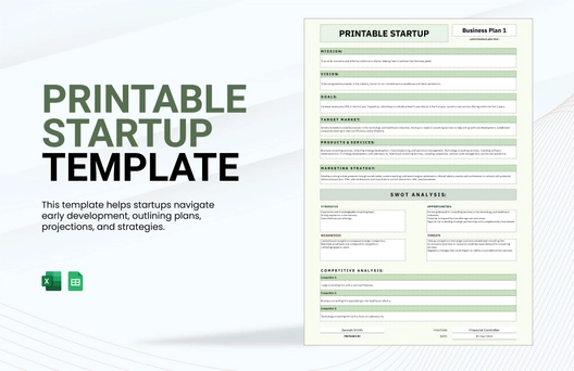 Printable Startup Template