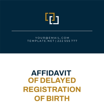 Free Affidavit of Delayed Registration of Birth Template to Edit Online