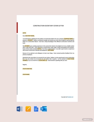 Construction Laborer Cover Letter