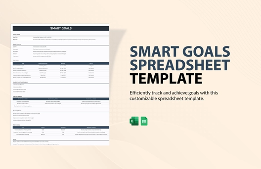 Smart Goals Spreadsheet Template