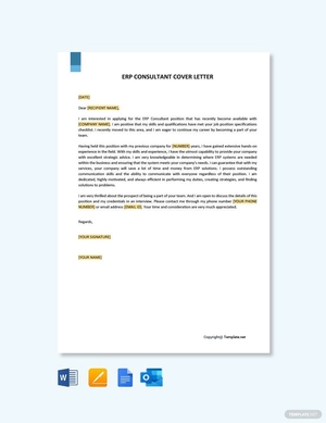 ERP Consultant Cover Letter Template