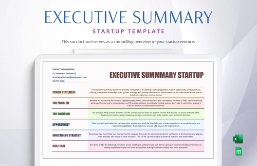 Executive Summary Startup Template