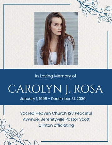 Free Burial Program Templates to Edit Online