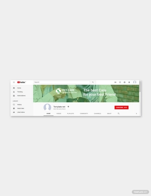 Pet Care YouTube Cover Template