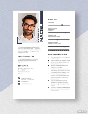 Public Affairs Specialist Resume