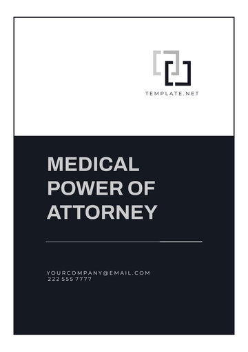 Free Medical Power of Attorney Template to Edit Online
