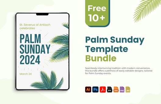 10+ Palm Sunday Template Bundle