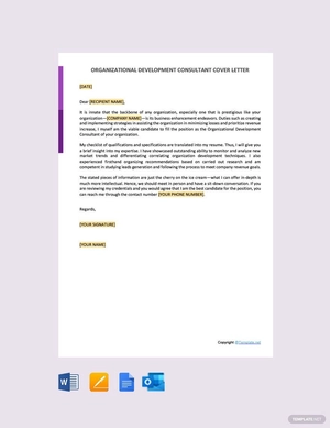 Organizational Development Consultant Cover Letter
