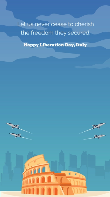 Free Italy Liberation Day Snapchat Geofilter Template to Edit Online