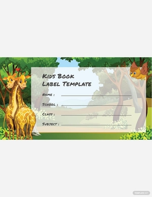 Kids Book Label Template