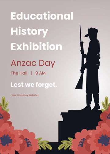 Free Anzac Day Poster Template to Edit Online