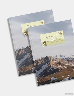 Story Book Label Template