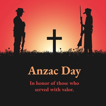 Free Anzac Day WhatsApp Post Template to Edit Online