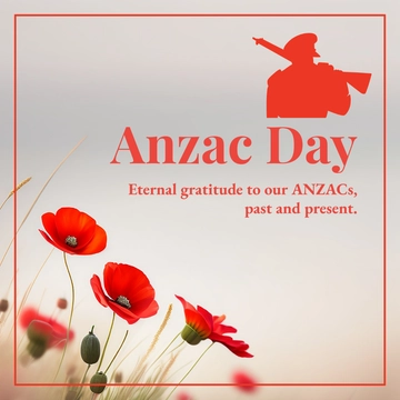 Free Anzac Day LinkedIn Post Template to Edit Online