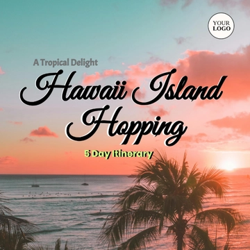 Free Hawaii Island Hopping Itinerary Template to Edit Online