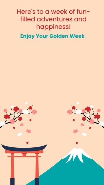 Free Golden Week Snapchat Geofilter Template to Edit Online