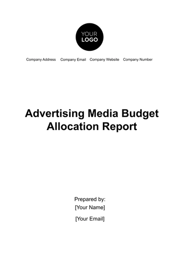 Free Advertising Media Budget Allocation Report Template to Edit Online Free Advertising Media Budget Allocation Report Template to Edit Online