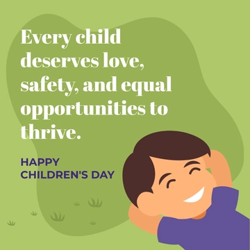 Free Children's Day LinkedIn Post Template to Edit Online