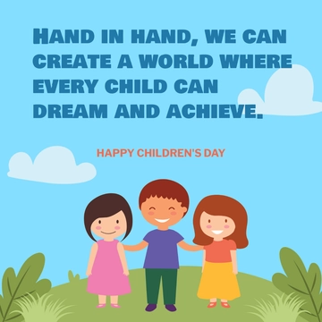 Free Children's Day WhatsApp Post Template to Edit Online