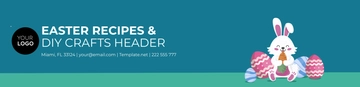 Free Easter Recipes & DIY Crafts Header Template to Edit Online