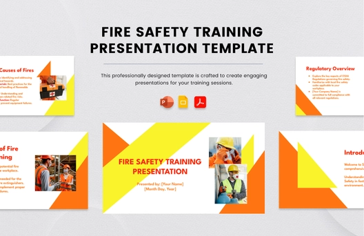 Fire Safety Training Presentation Template
