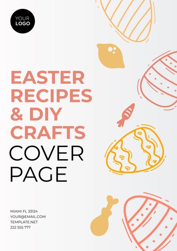 Free Easter Recipes & DIY Crafts Cover Page Template to Edit Online