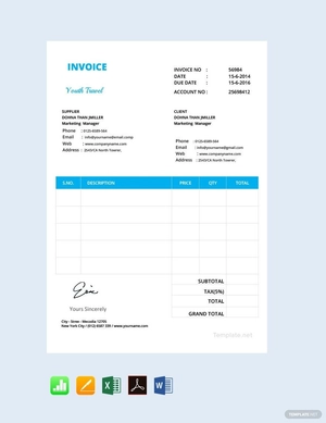 Simple Invoice Format Template