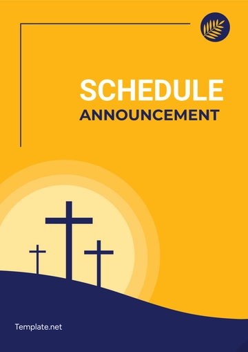 Free Schedule Announcement Cover Page Template to Edit Online