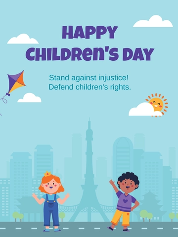 Free Children's Day Threads Post Template to Edit Online