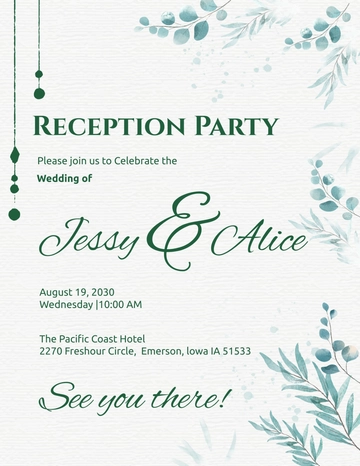 Free Wedding reception program Templates to Edit Online