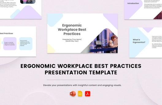 Ergonomic Workplace Best Practices Presentation Template