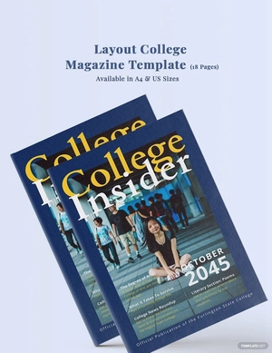 Layout College Magazine Template