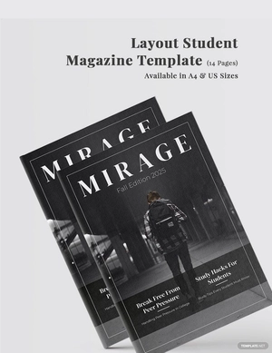Layout Student Magazine Template