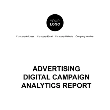 Free Advertising Digital Campaign Analytics Report Template to Edit Online