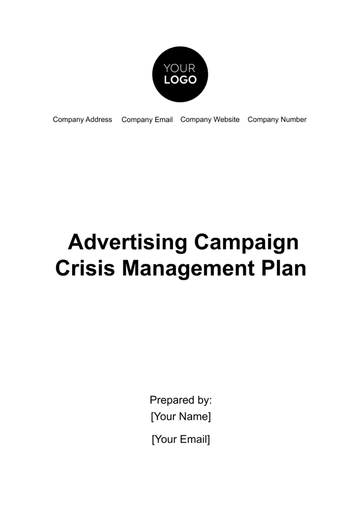 Free Advertising Campaign Crisis Management Plan Template to Edit Online