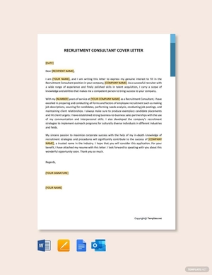 Recruitment Consultant Cover Letter