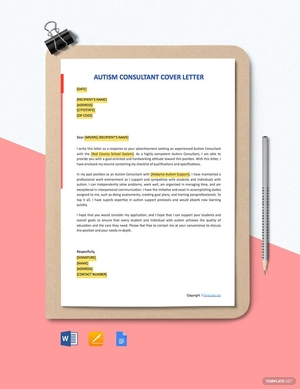 Autism Consultant Cover Letter Template